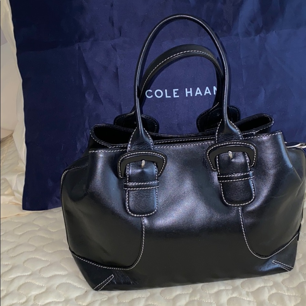 Cole Haan Black Leather Satchel